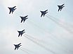 Выступает пилотажная группа ''Стрижи'' на МиГ-29