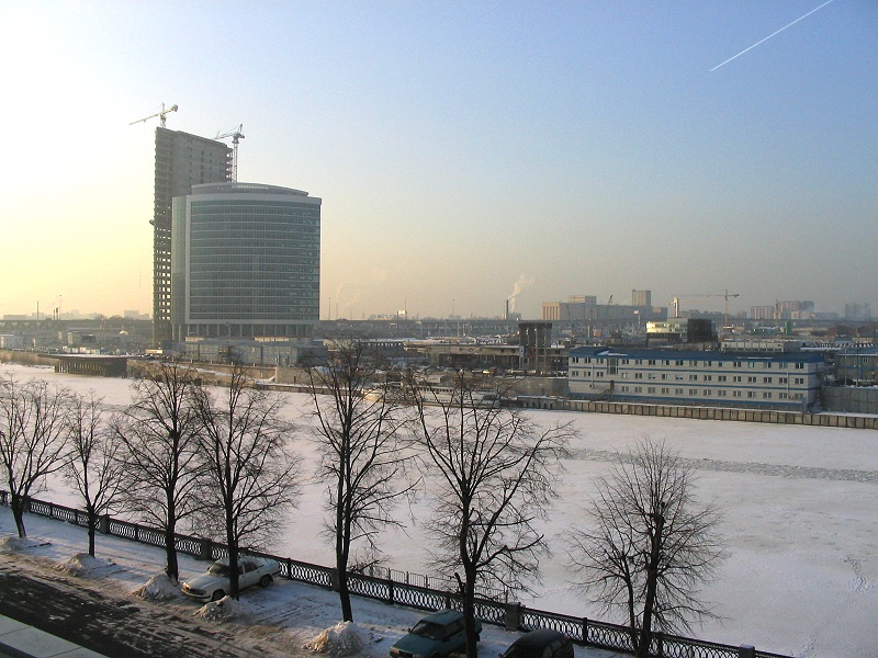 Вид на строящийся Москва-Сити