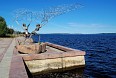Скульптура ''Рыбаки'', подарок американского города-побратима Дулут