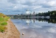На Ольгинской набережной. Вид на Ольгинский мост и Кремль