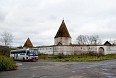 Покровский монастырь. Рядом стоит автобус православных паломников с Кавказа