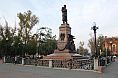 Памятник Александру III. В советское время был заменен шпилем в честь покорителей Сибири, на maps.google.com его до сих пор видно