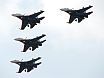 Выступает пилотажная группа ''Русские витязи'' на Су-27