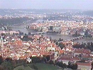 Вид на Прагу с башни