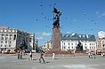 A monument to Russian Revolution, one of the main city landmarks